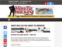 Tablet Screenshot of howtohockey.com